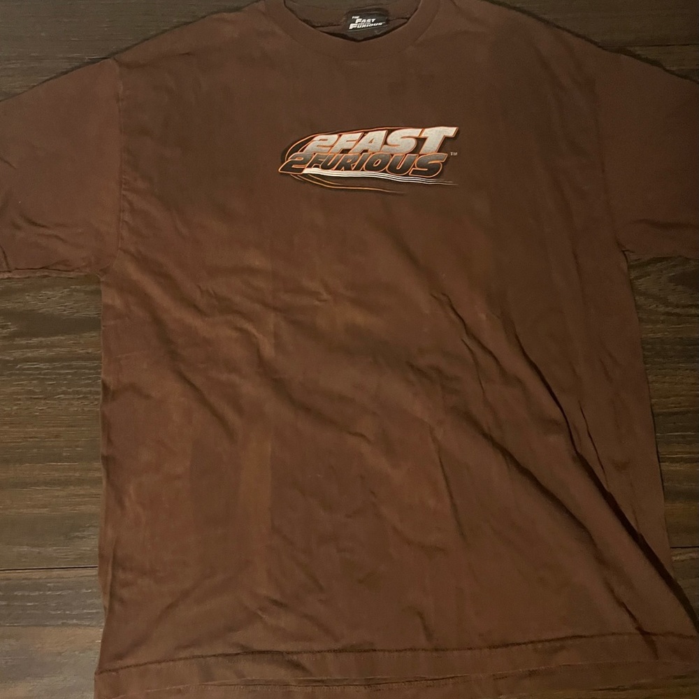 VTG 2 Fast 2 Furious Drivin Reaction Car Movie Promo Shirt Large RARE Double Sid